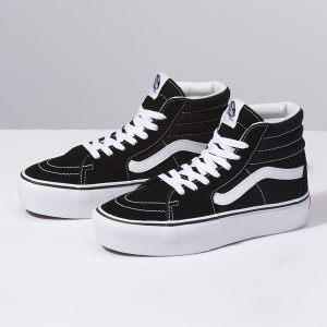 Vans Bayan Spor Ayakkabı Sk8-Hi Platform 2.0 Siyah/Beyaz | 12248-595